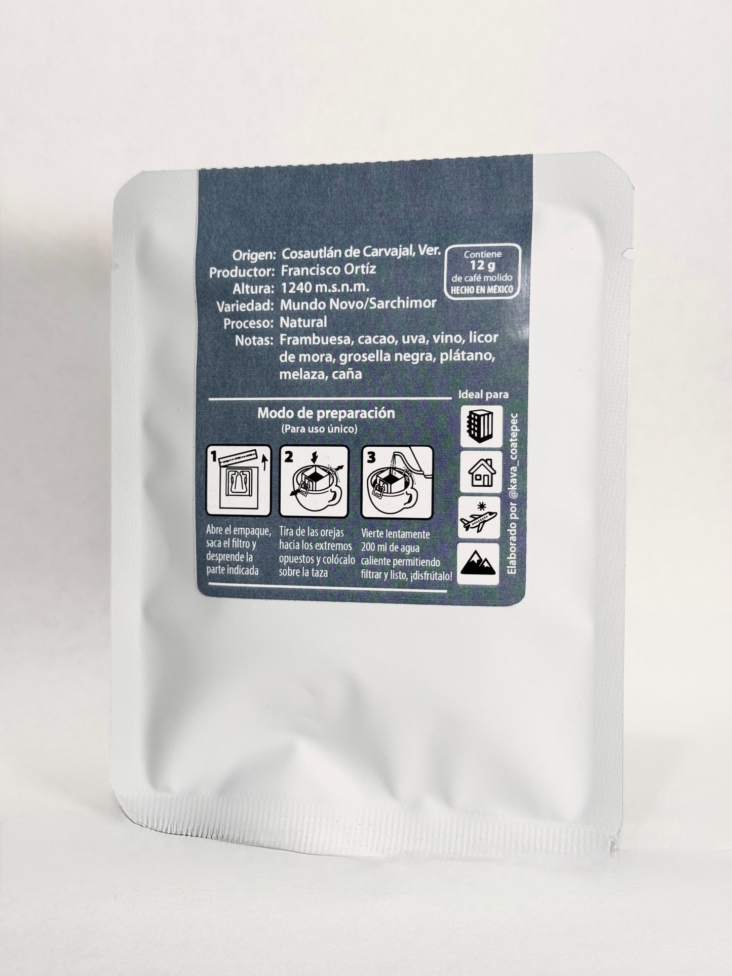 Paquete 4 distintos drippers Parábola (12g c/u)